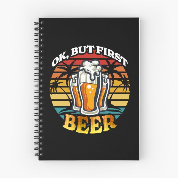 Item preview, Ok But First Beer Funny Beer lover Retro Vintage designed and sold by SpicyRedPanda.