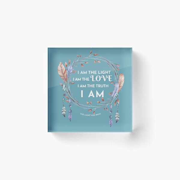 I AM - Native Wreath Acrylic Block