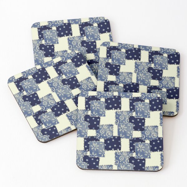 Item preview, Vintage Patchwork Blue Tone designed and sold by Sasidenidesign.