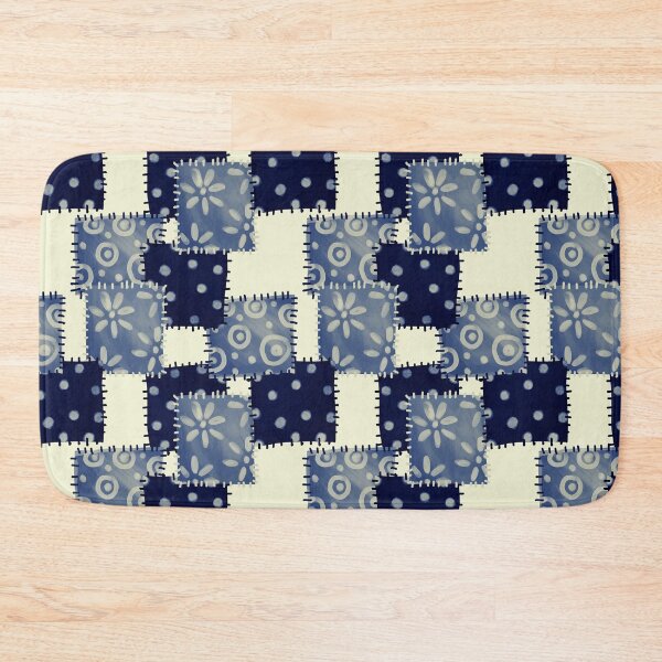 Item preview, Vintage Patchwork Blue Tone designed and sold by Sasidenidesign.