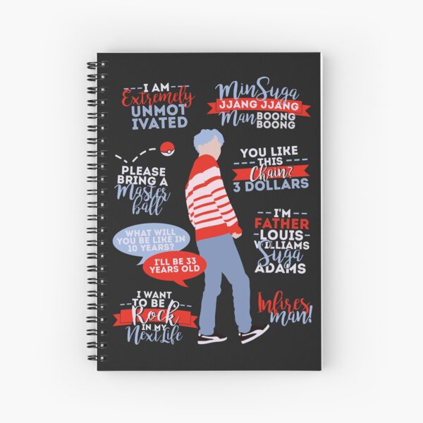 BTS Suga Quotes Cuaderno de espiral