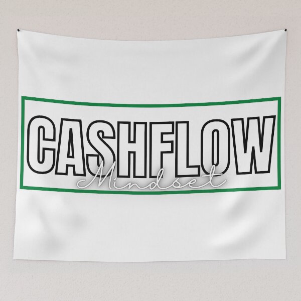 Item preview, CASHFLOW Mindset white background poster modified  designed and sold by KingsManKind.