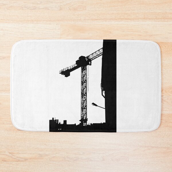 Item preview, Black & white crane operator with building theme designed and sold by WRECZ.