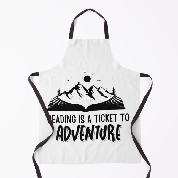 Item preview, Reading is the ticket to adventure - funny book lovers designed and sold by Hoetoons.