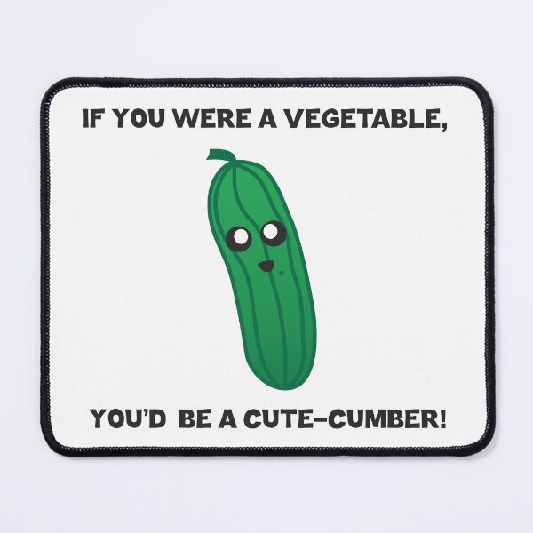 Item preview, Cute-cumber Cucumber Vegetable Cheesy Pick Up Line Pun designed and sold by M-L-Creations.