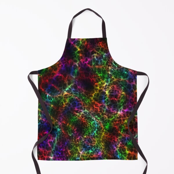 Item preview, Rainbow color glossy gel leopard print design,Animal skin background designed and sold by oyonni design.