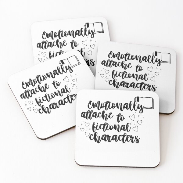Item preview, Emotionally attached to fictional characters - funny book lovers designed and sold by Hoetoons.