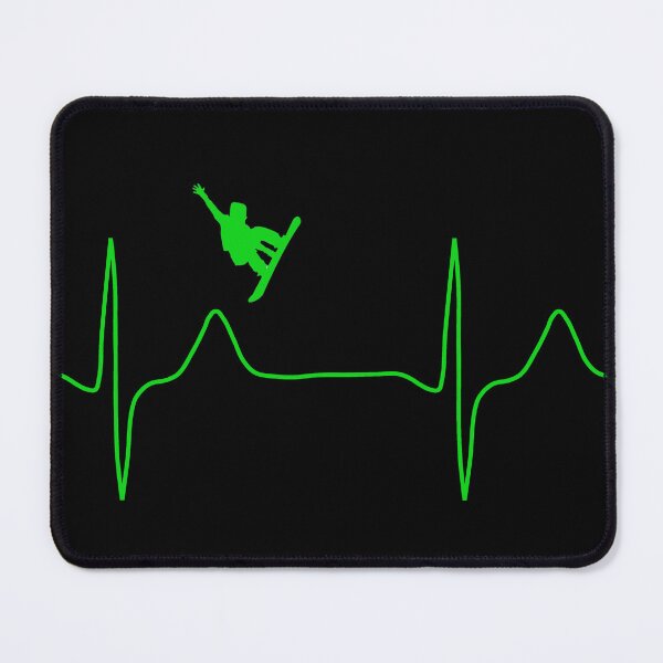 Item preview, My heart beats for Snowboarding, monitor green designed and sold by Jeeb-Arts.