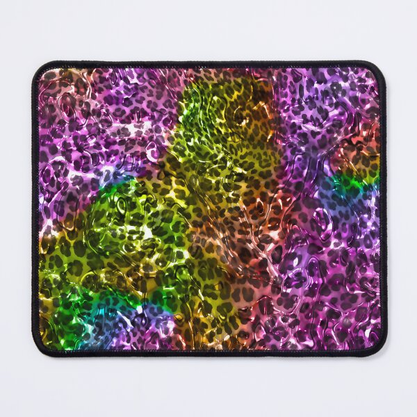 Item preview, Rainbow color glossy gel leopard print design,Animal skin background designed and sold by oyonni design.