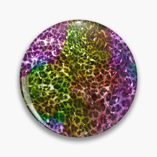 Item preview, Rainbow color glossy gel leopard print design,Animal skin background designed and sold by oyonni design.