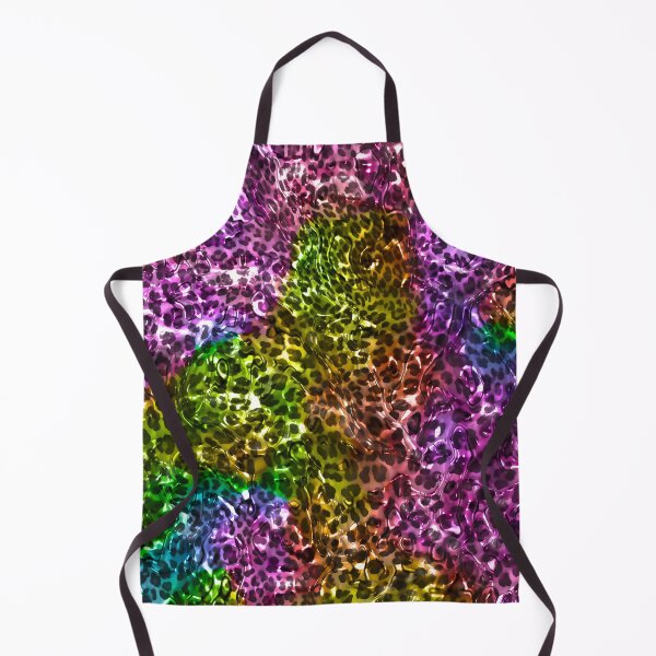 Item preview, Rainbow color glossy gel leopard print design,Animal skin background designed and sold by oyonni design.