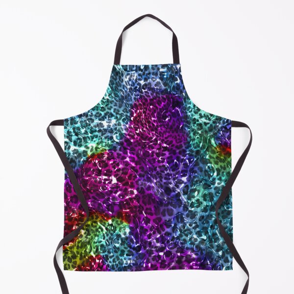 Item preview, Rainbow color glossy gel leopard print design,Animal skin background designed and sold by oyonni design.
