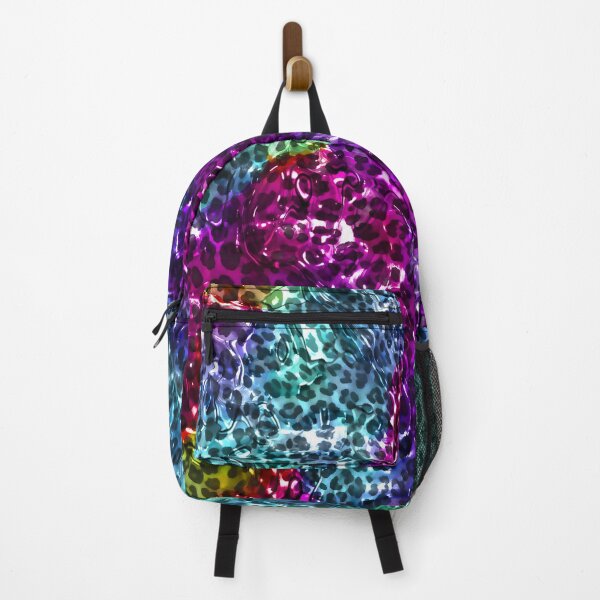 Item preview, Rainbow color glossy gel leopard print design,Animal skin background designed and sold by oyonni design.