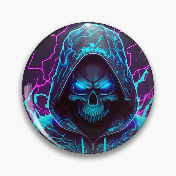 Item preview, Neon Horror Skull designed and sold by ArtAT.