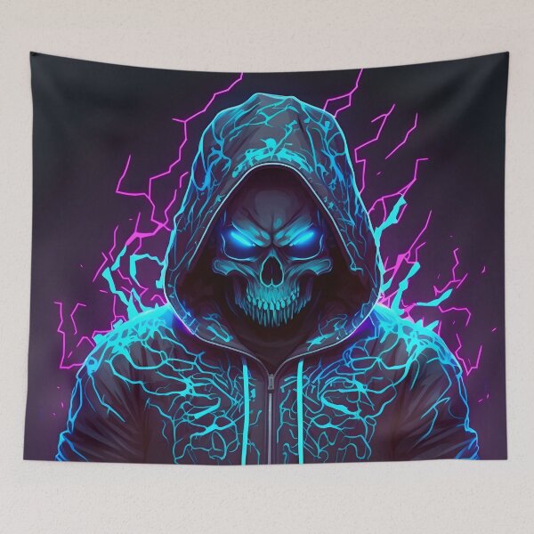 Item preview, Neon Horror Skull designed and sold by ArtAT.