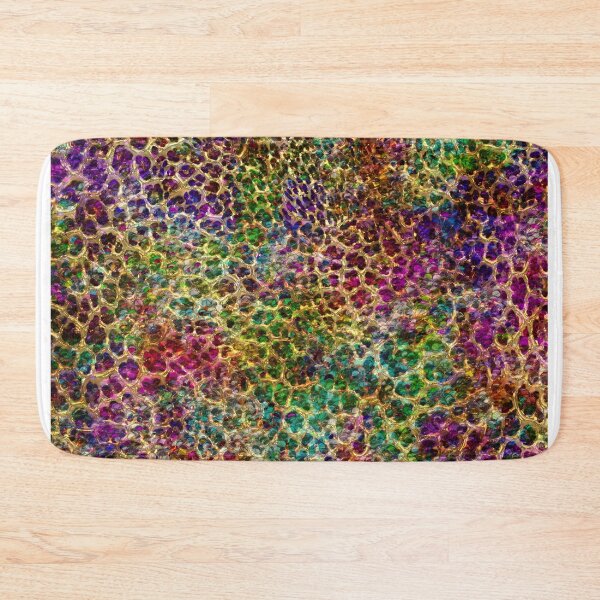 Item preview, 3D Rainbow color glossy gel leopard print design,Animal skin background designed and sold by oyonni design.