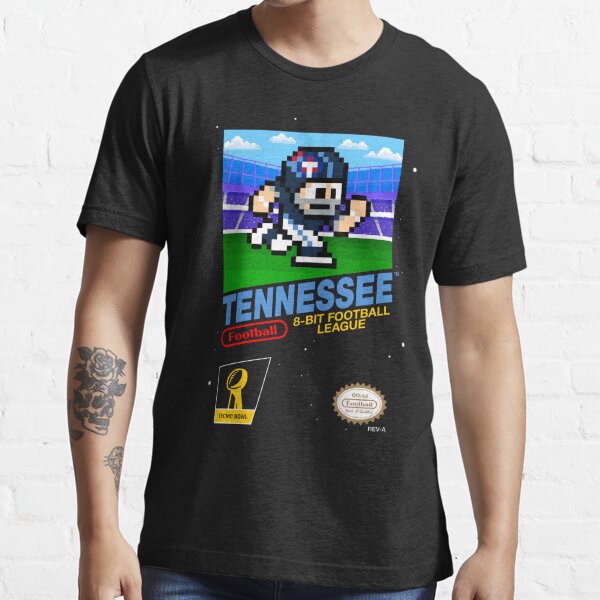 Tennessee Titans NFL Football Helmet 8-bit Tecmo Super Bowl Player Retro T- Shirt