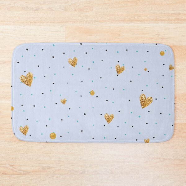 Item preview, Glittering Hearts. Polka Dot With Gold Glittering Hearts designed and sold by risingrocket.
