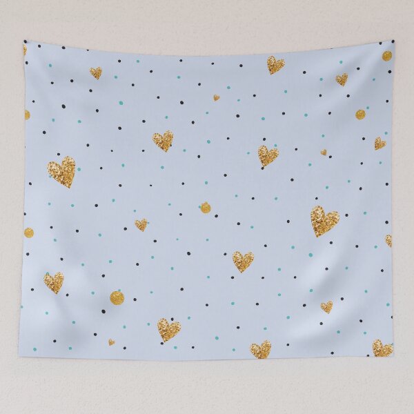 Item preview, Glittering Hearts. Polka Dot With Gold Glittering Hearts designed and sold by risingrocket.