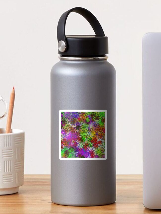 Imagen 1 de 3, Pegatina con la obra Watercolor splash leopard print design,Animal skin background, diseñada y vendida por tafo.