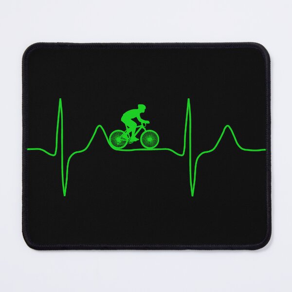 Item preview, My heart beats for cycling, monitor green designed and sold by Jeeb-Arts.