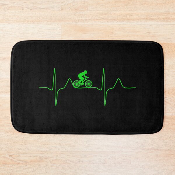 Item preview, My heart beats for cycling, monitor green designed and sold by Jeeb-Arts.