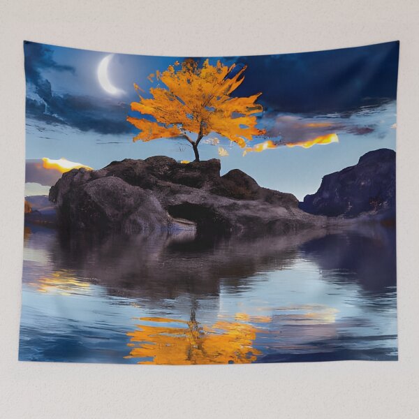Item preview, Tree in lake generated by artificial intelligence designed and sold by megadrina.