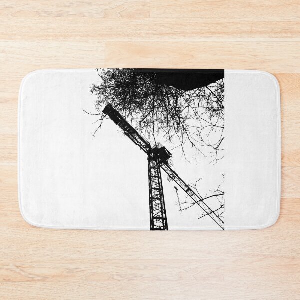 Item preview, Black & white crane and tree with building theme designed and sold by WRECZ.