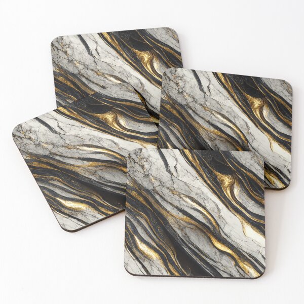 Item preview,  Aqua Liquid Black And Gold Luxury Paint Marble Texture designed and sold by MysticMarble.