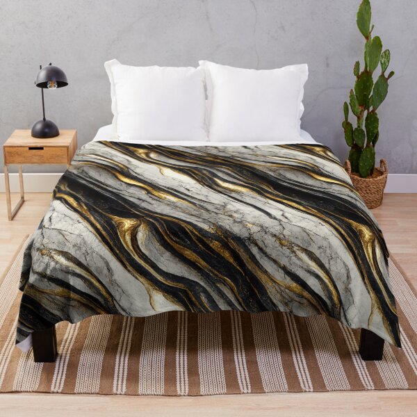 Item preview, Aqua Liquid Black And Gold Luxury Paint Marble Texture designed and sold by MysticMarble.