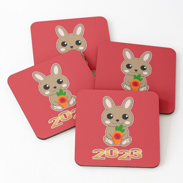 Item preview, Year of the Rabbit 兎 Chinese New Year 2023 - Brown Rabbit designed and sold by usernamenaijan.