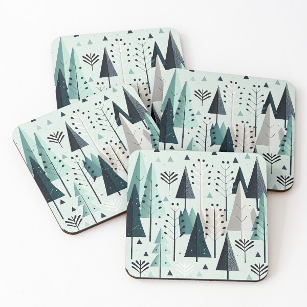 Item preview, Flat Festive Cartoon Winter Tree Pattern Digital Painting designed and sold by CodeAndColors.