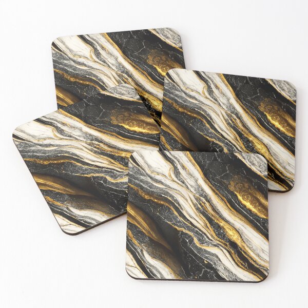 Item preview, Stunning  Liquid Black And Gold Luxury Paint Marble Texture designed and sold by MysticMarble.