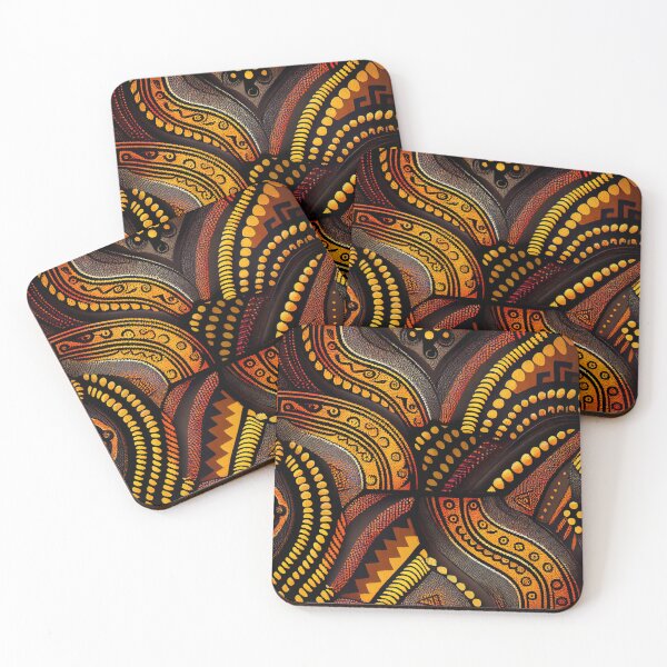 Item preview, Scaley African Pattern Digital Painting designed and sold by CodeAndColors.