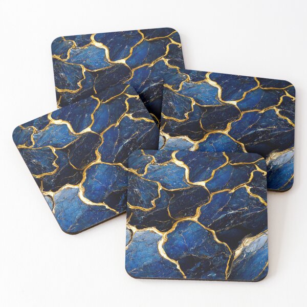 Item preview,  Aqua Liquid Blue  And Gold Luxury Paint Marble Texture designed and sold by MysticMarble.