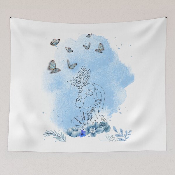 Item preview, Butterfly Pattren - woman art line - art line - butterfly - woman  designed and sold by mu-art.