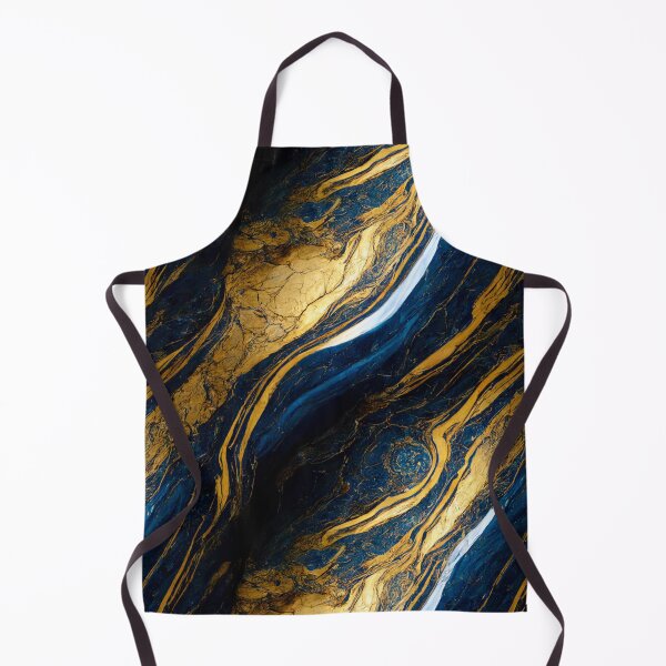 Item preview, Luxury Shiny Aqua Blue Liquid Gem And Gold Paint Marble Texture designed and sold by MysticMarble.