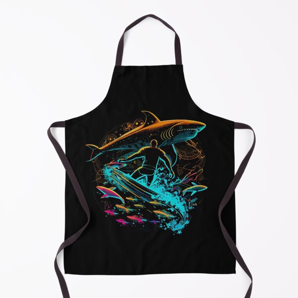 Item preview, Neon Shark Surfer designed and sold by Tellingmoon.