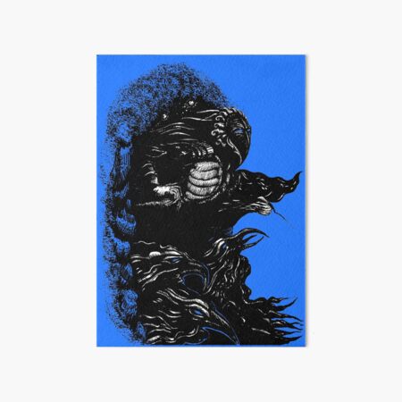 Inktober Ravens & Shadow Blue Art Board Print