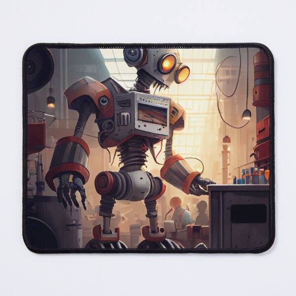Item preview, Busy Factory Working on Giant Robot Digital Painting designed and sold by CodeAndColors.