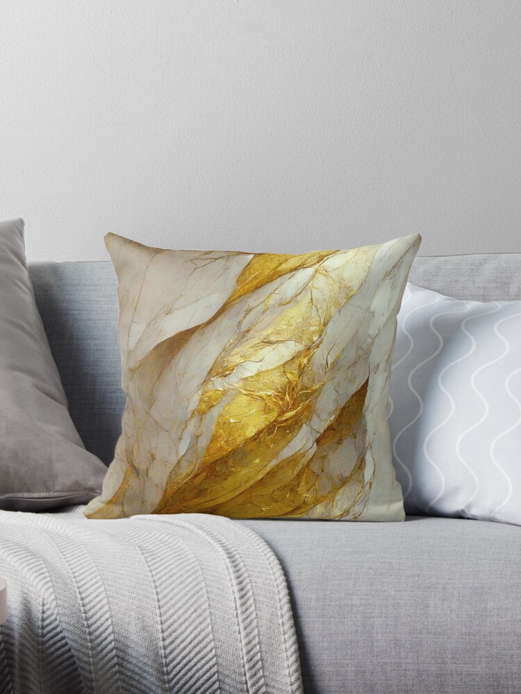 Cream and gold cheap throw