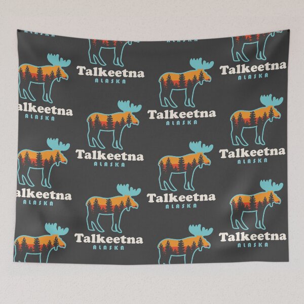 Item preview, Talkeetna Alaska Moose Retro Outdoors Mountains designed and sold by yelly123.