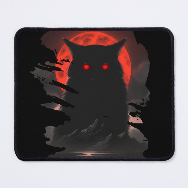 Item preview, dark cat // red moon designed and sold by Shagrah.