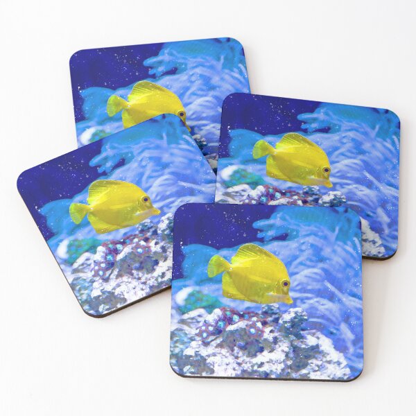 Item preview,  Yellow Tang Fishing Ocean Watercolour Digital Painting designed and sold by getlyart.