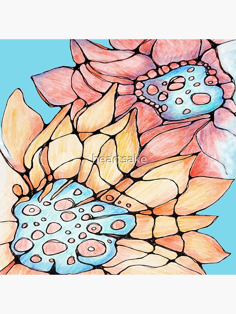 Thumbnail 3 of 3, Throw Pillow, Abstract Sunflowers designed and sold by heartsake.