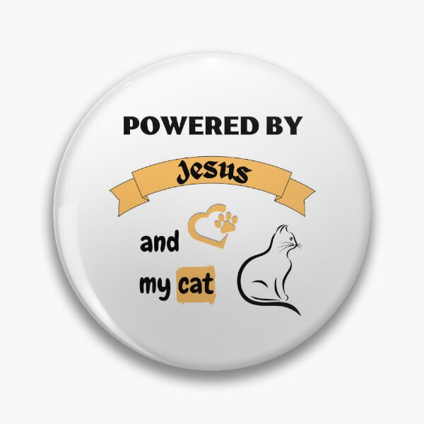 Item preview, Powered by Jesus and my cat designed and sold by Rubi16.