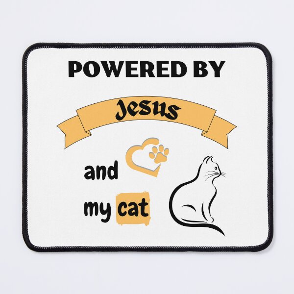 Item preview, Powered by Jesus and my cat designed and sold by Rubi16.