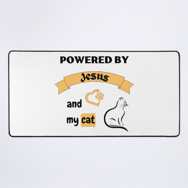 Item preview, Powered by Jesus and my cat designed and sold by Rubi16.