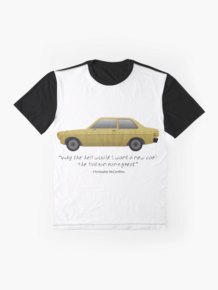 Into The Wild Datsun Christopher Mccandless T Shirt By Movieartwork Redbubble 