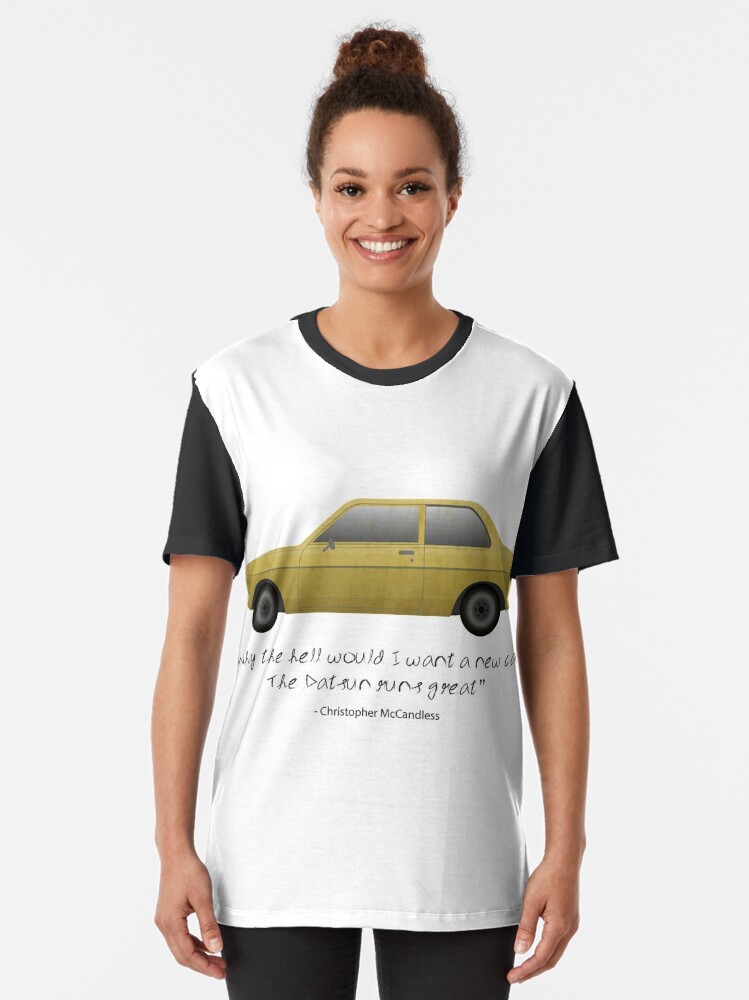 Into The Wild Datsun Christopher Mccandless T Shirt By Movieartwork Redbubble 